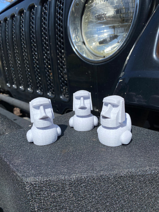 Moai Easter Island Duck Miniature Figurine For Jeep Wrangler Dashboard