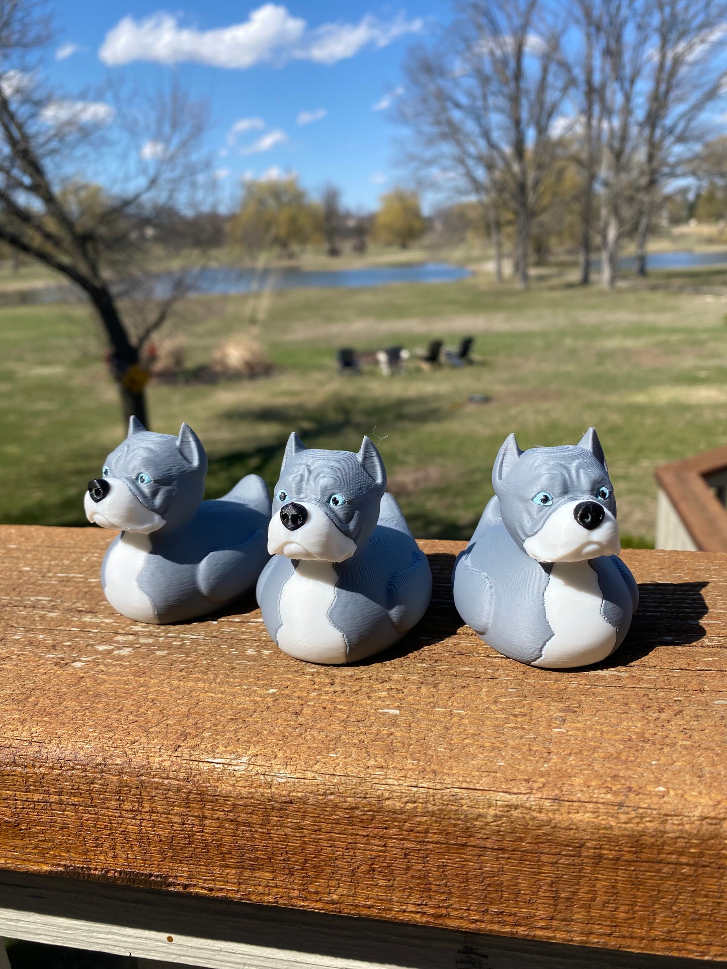 Pitbull Duck Miniature Figurine For Jeep Wrangler Dashboard