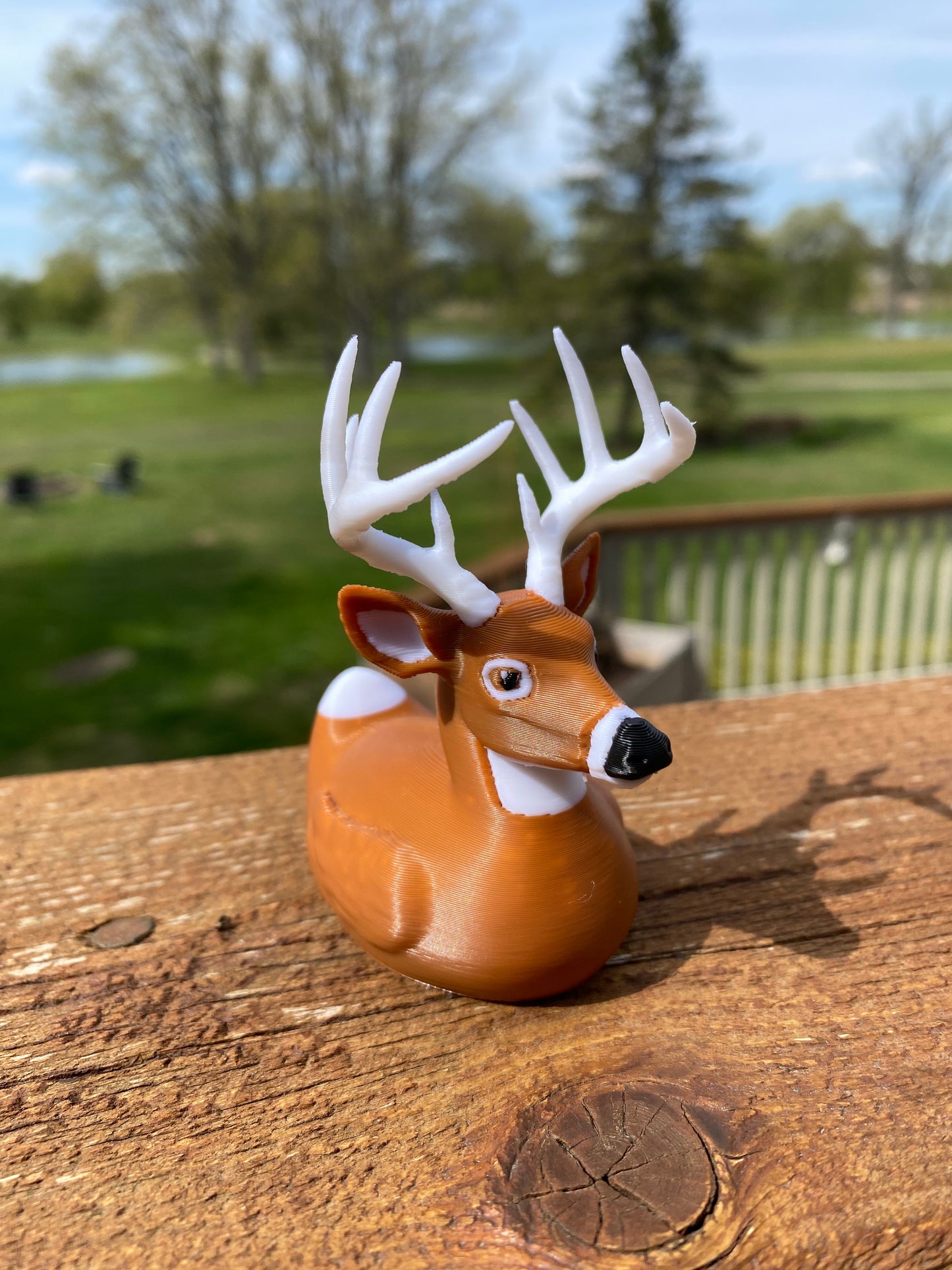 Whitetail Deer Buck Duck Miniature Figurine For Jeep Wrangler Dashboard