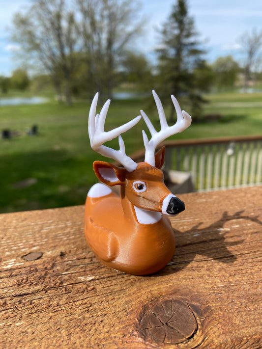 Whitetail Deer Buck Duck Miniature Figurine For Jeep Wrangler Dashboard