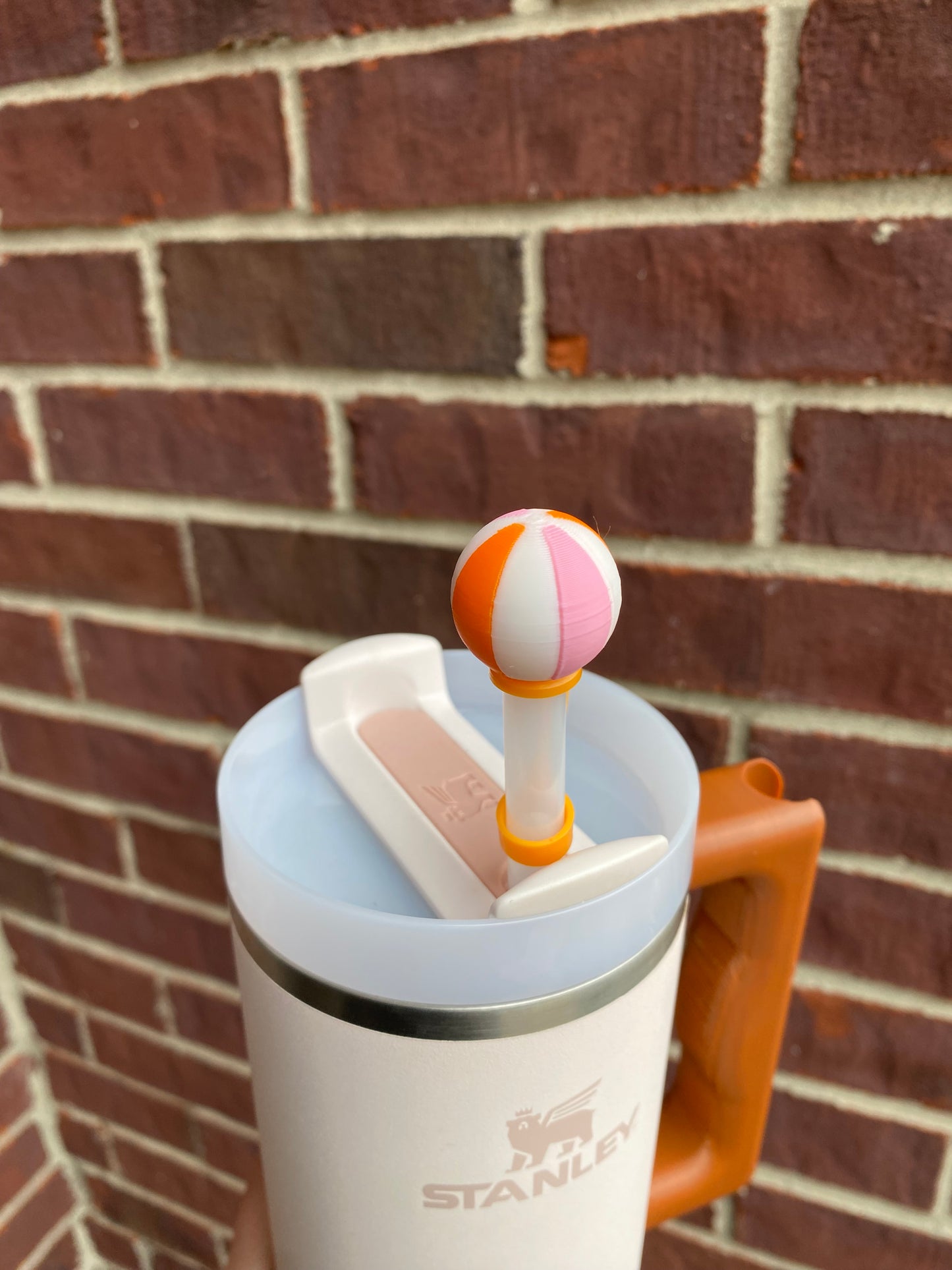Beach Ball Straw Topper/ Charm for Stanely Tumblers and other 9.5mm Straws