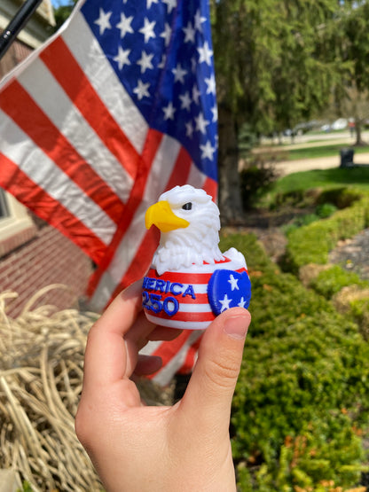 Patriotic Bald Eagle-America 250 Bald Eagle Duck Miniature Figurine For Jeep Wrangler Dashboard