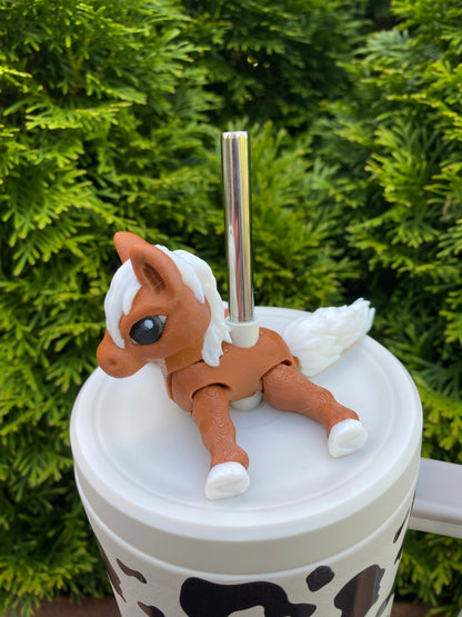 Horse Straw Topper/ Charm for Stanely Tumblers and other 9.5mm Straws
