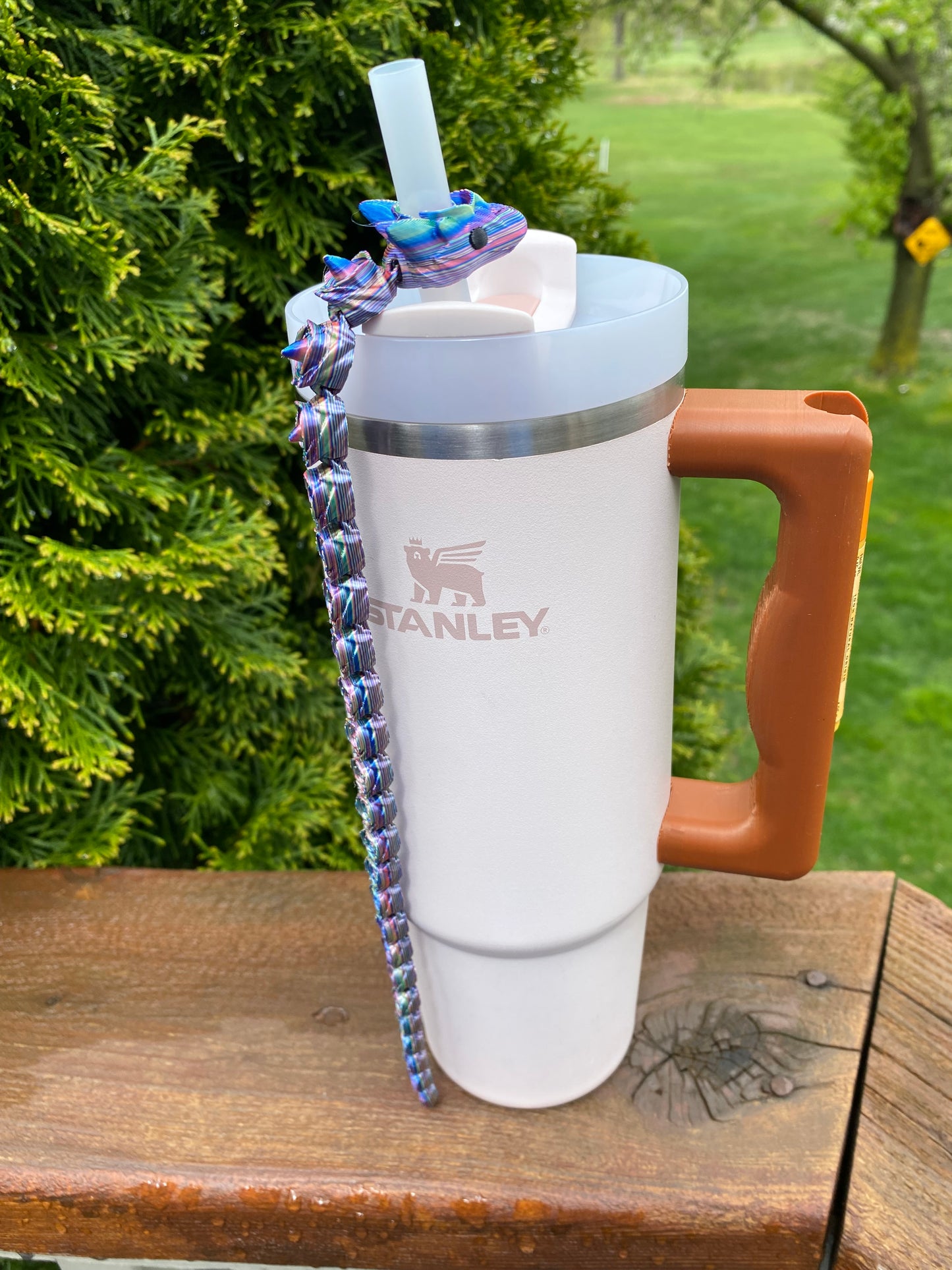 Rose Snake Straw Topper/ Charm for Stanely Tumblers and other 9.5mm Straws