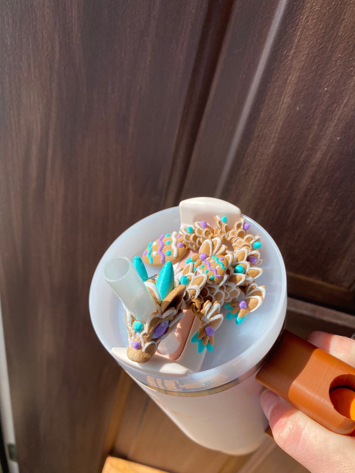 Easter Egg Sugar Cookie Dragon Straw Buddies Charm Topper For Stanley Tumbler Straws Or Other 9.5m Straws