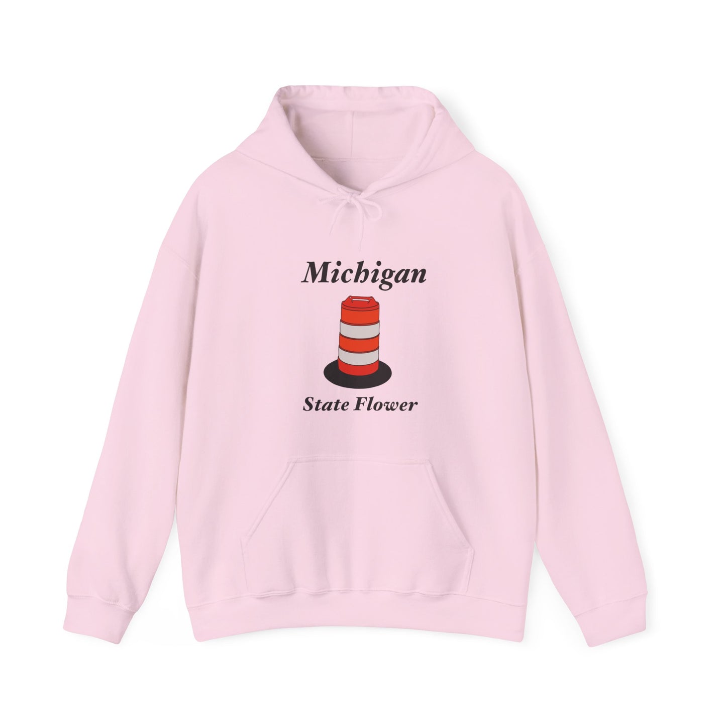 Unisex Simple Michigan State Flower Traffic Cone Hoodie