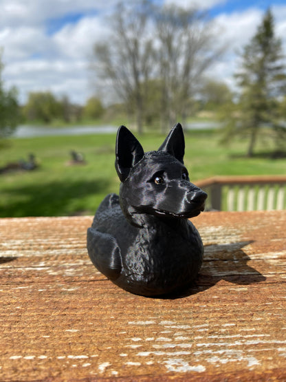 German Shepherd Duck Miniature Figurine For Jeep Wrangler Dashboard