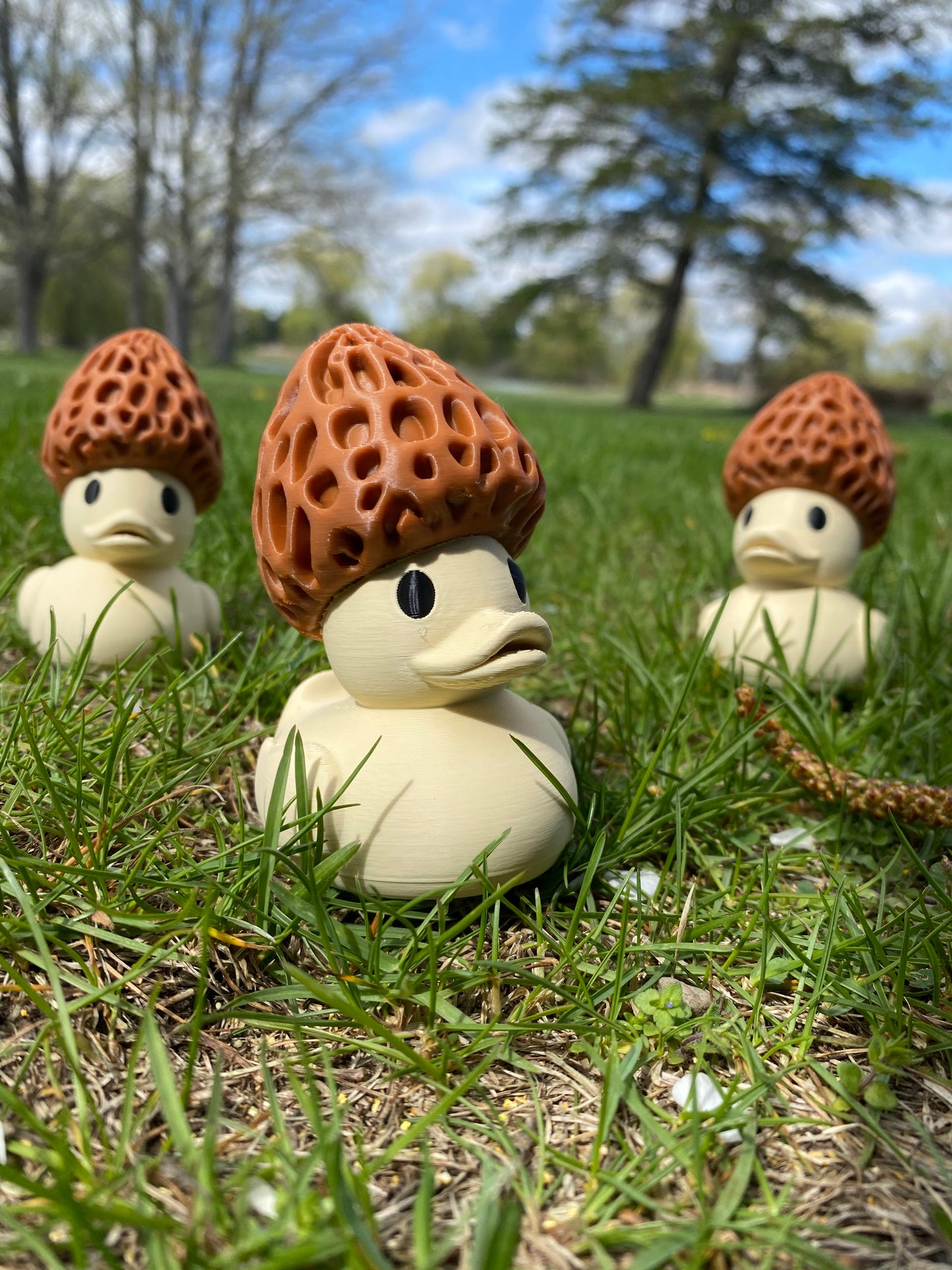 Morel Mushroom Duck Miniature Figurine For Jeep Wrangler Dashboard