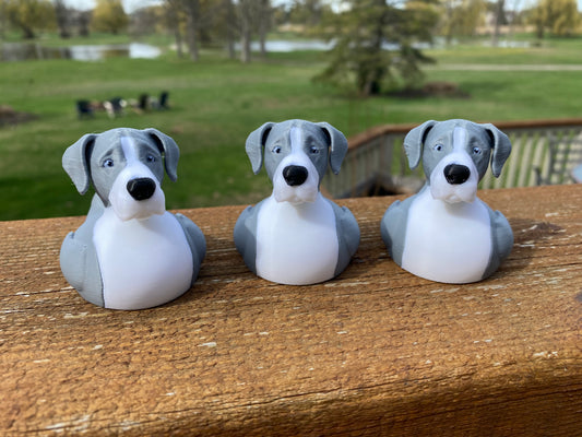 Great Dane Duck Miniature Figurine For Jeep Wrangler Dashboard