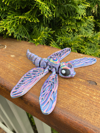 Articulated Dragonfly Straw Topper/ Charm for Stanely Tumblers and other 9.5mm Straws