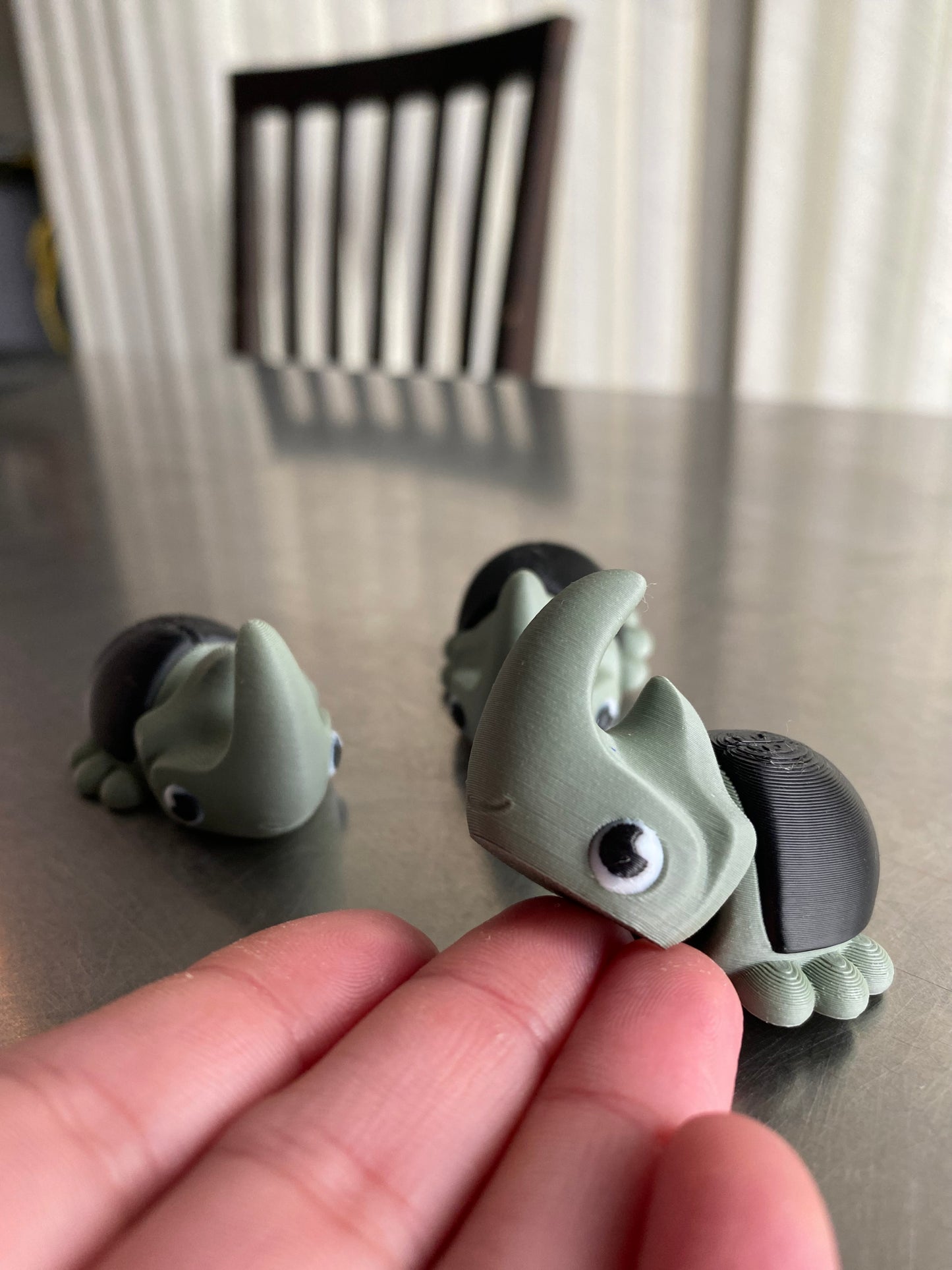 Horned Beetle 3D Printed Articulated Fidget Toys and Keychains