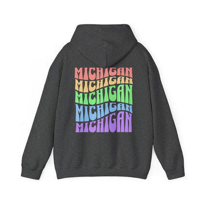 Unisex Michigan Groovy Trendy Vintage Hoodie