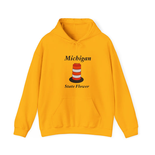 Unisex Simple Michigan State Flower Traffic Cone Hoodie