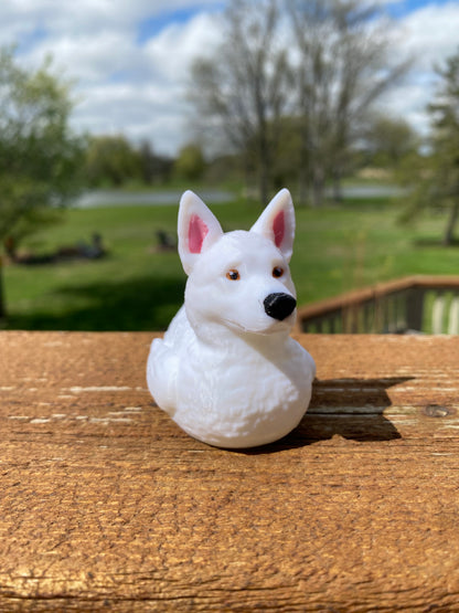 German Shepherd Duck Miniature Figurine For Jeep Wrangler Dashboard