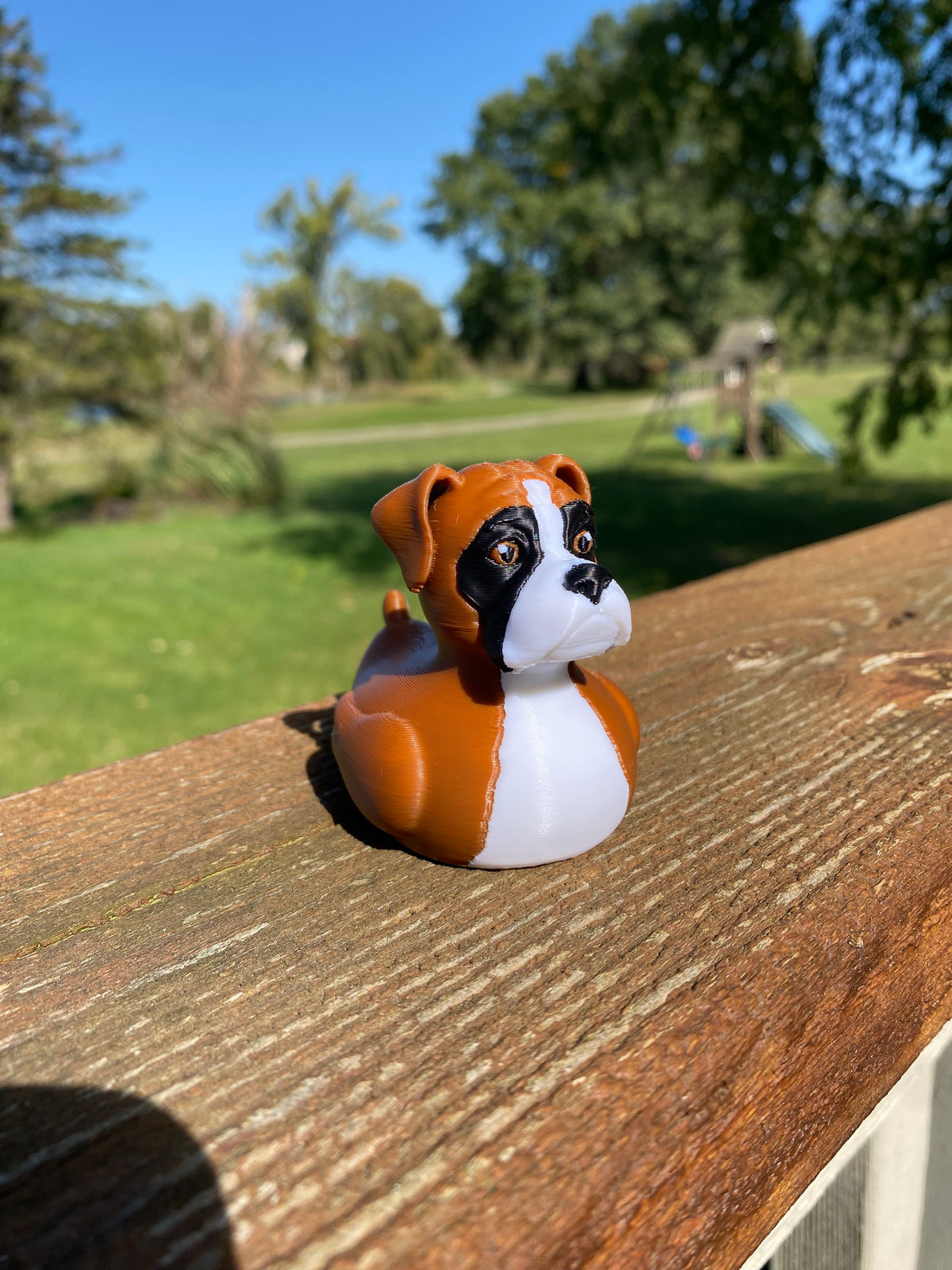 Boxer Dog Duck Miniature Figurine For Jeep Wrangler Dashboard