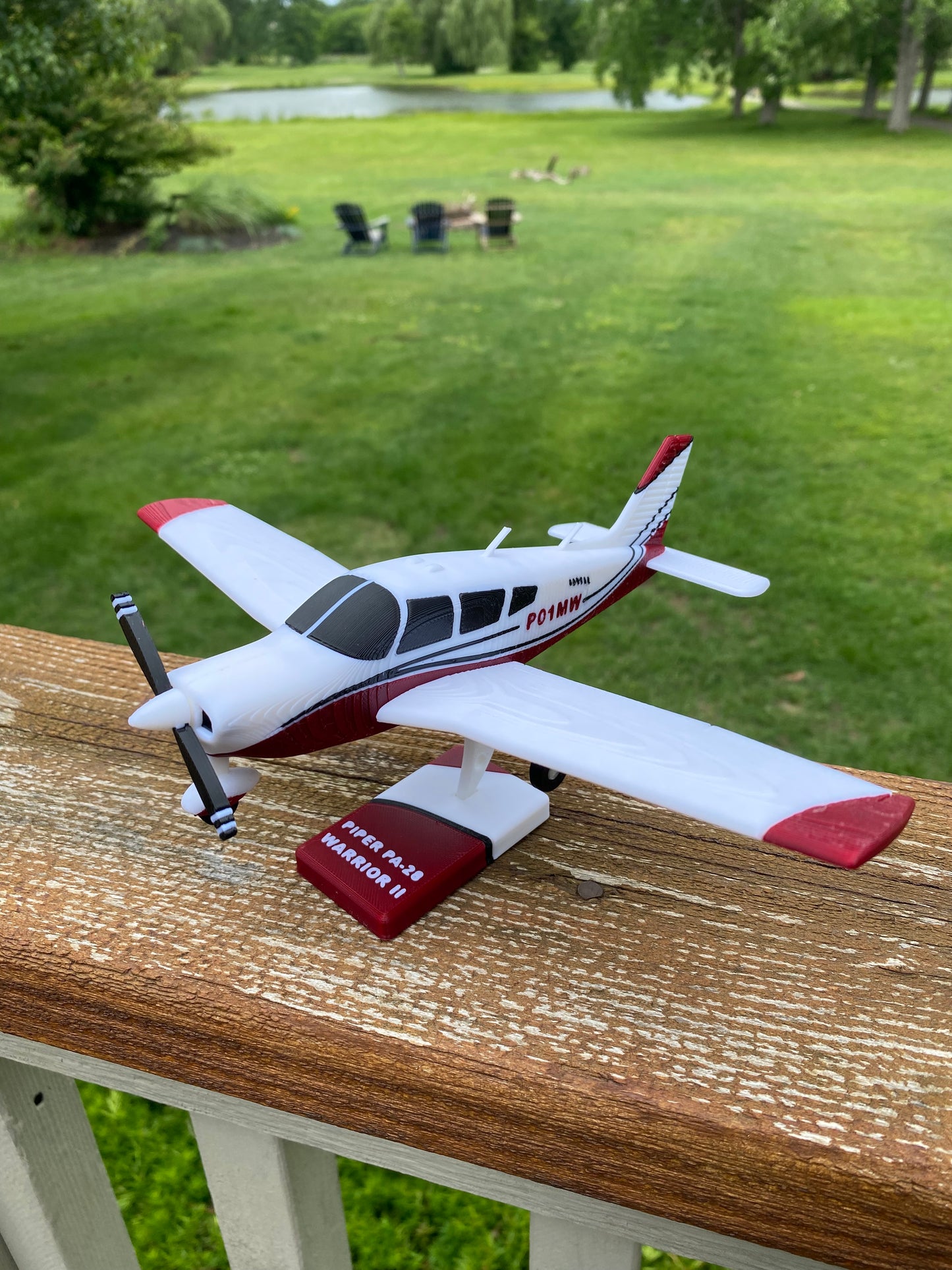 Piper PA-28 Warrior II Model Plane 3D Printed