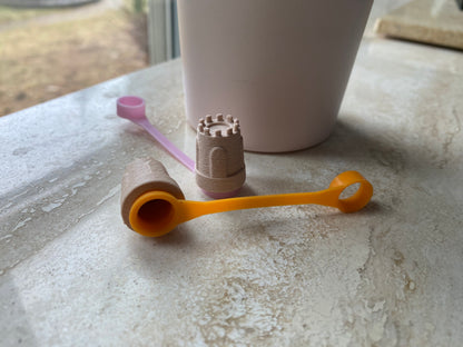 Sand Castle Straw Topper/ Charm for Stanely Tumblers and other 9.5mm Straws