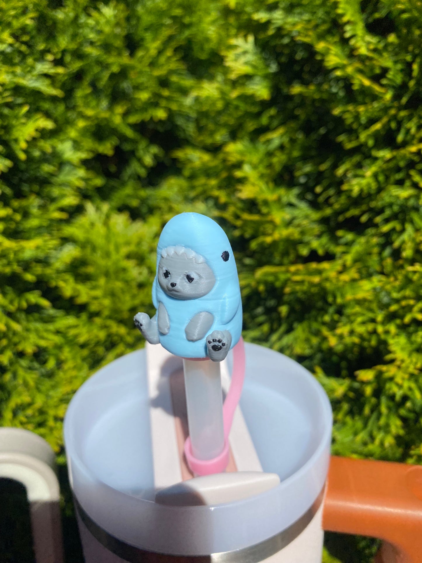 Kitty Shark Straw Topper/ Charm for Stanely Tumblers and other 9.5mm Straws Desk Buddies