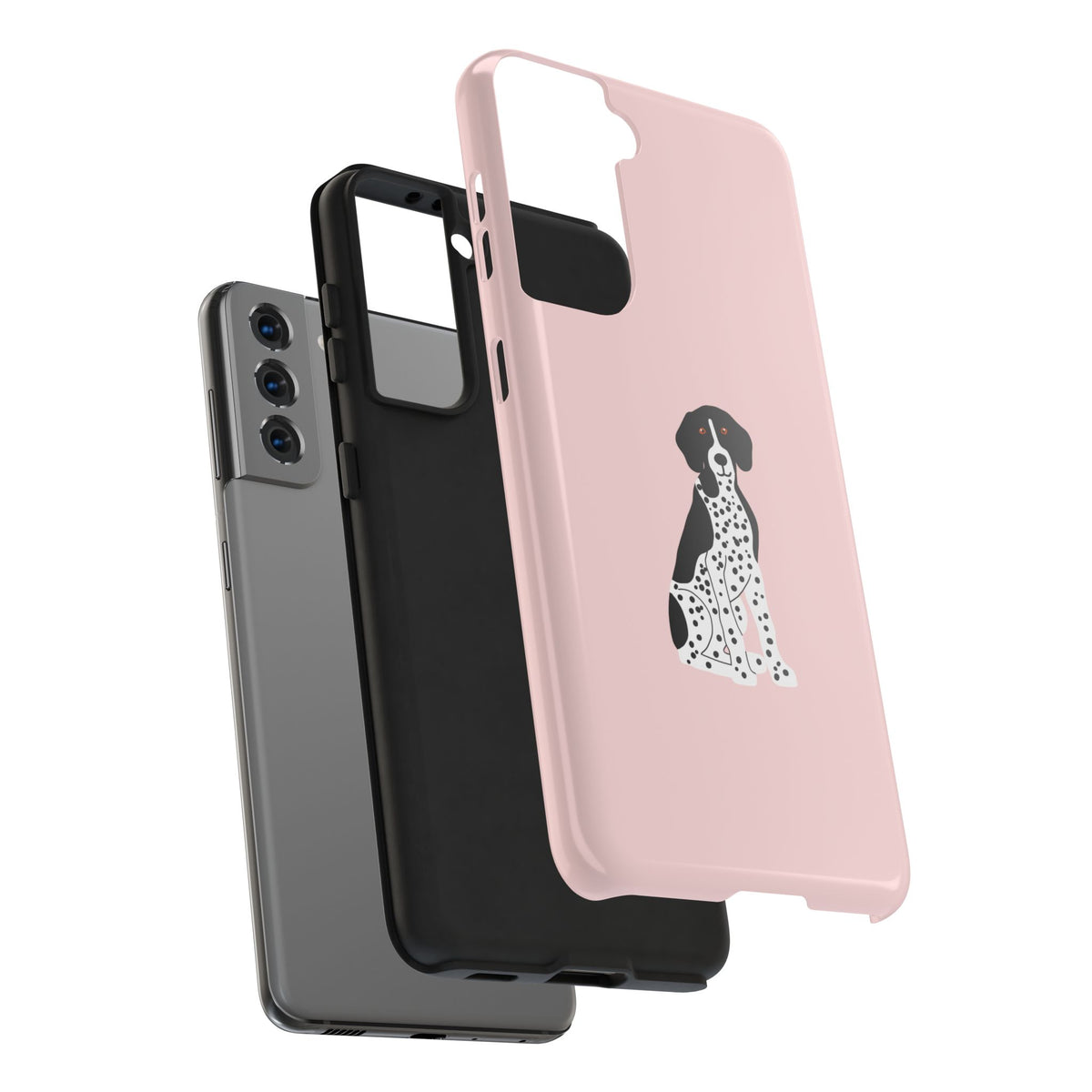 Black GSP Light Pink Tough Phone Cases