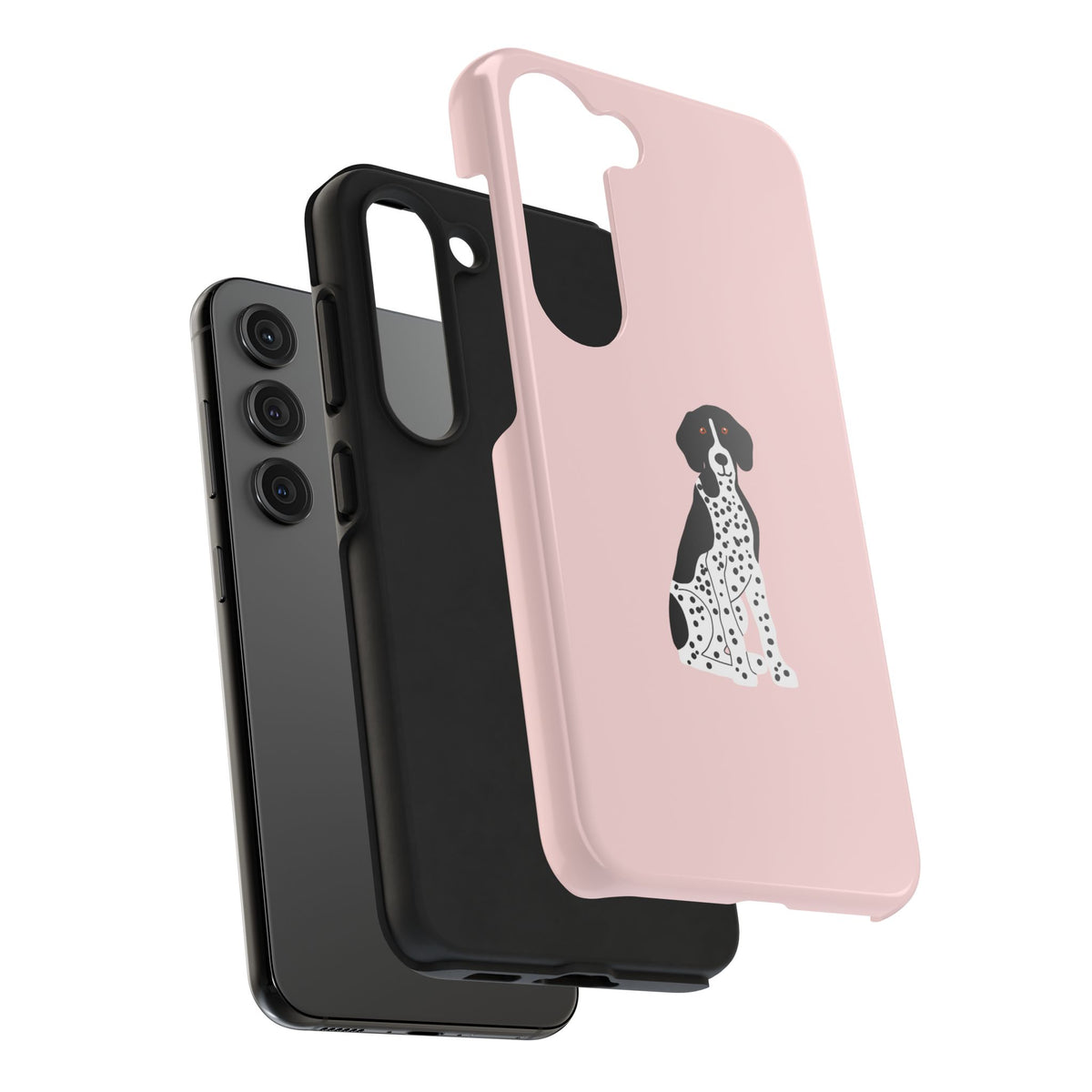 Black GSP Light Pink Tough Phone Cases