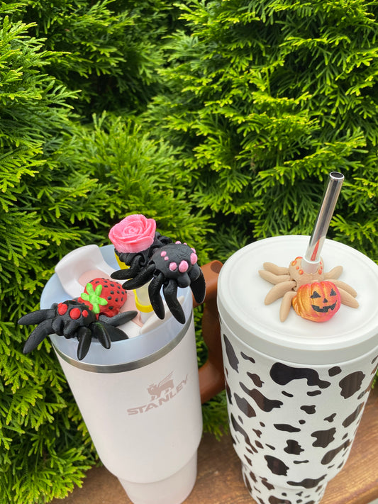 Spider Straw Topper/ Charm for Stanely Tumblers and other 9.5mm Straws