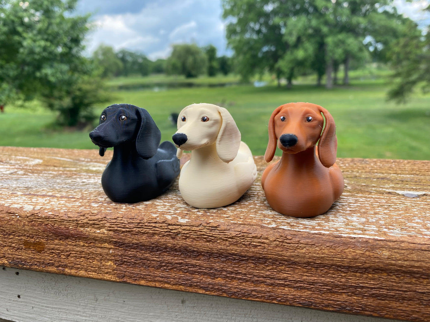 Dachshund Duck Miniature Figurine For Jeep Wrangler Dashboard 3D Printed