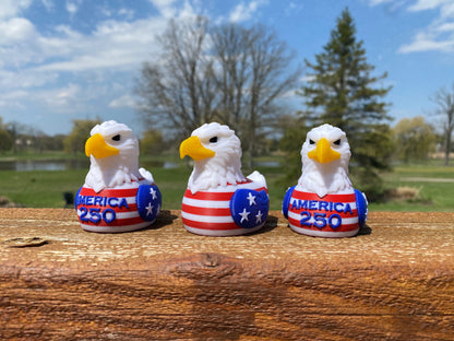 Patriotic Bald Eagle-America 250 Bald Eagle Duck Miniature Figurine For Jeep Wrangler Dashboard