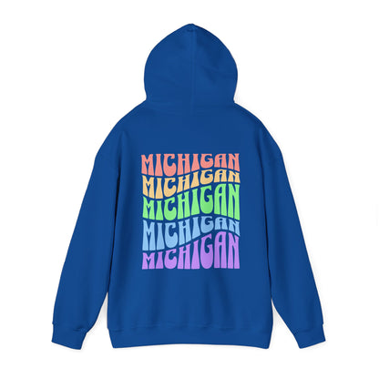 Unisex Michigan Groovy Trendy Vintage Hoodie