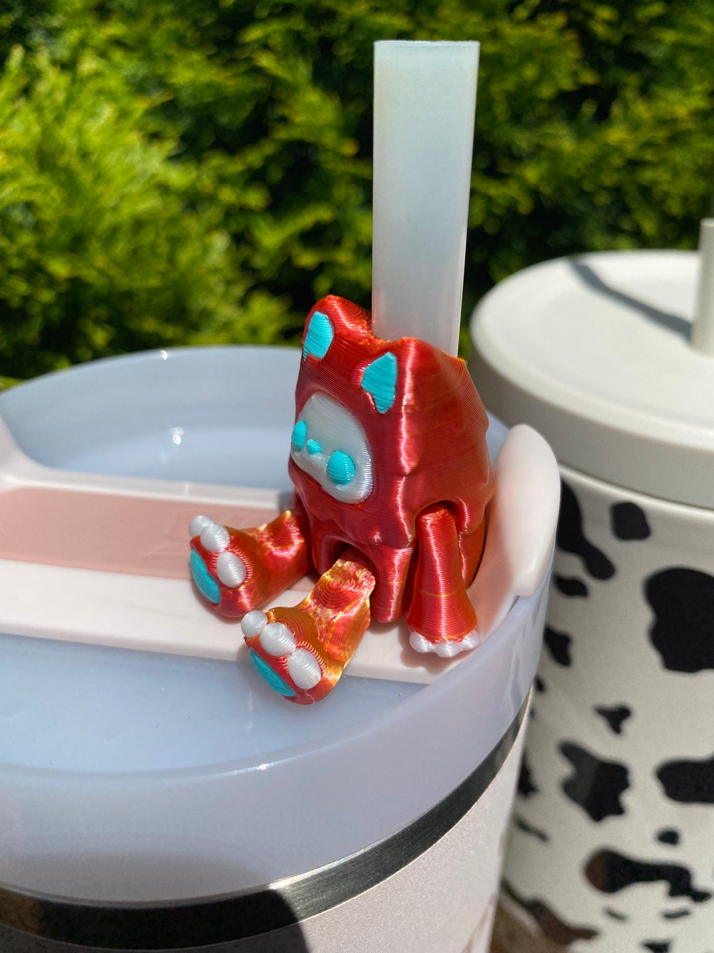 Kitty Yeti Straw Topper/ Charm for Stanely Tumblers and other 9.5mm Straws