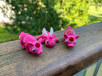 Pig Straw Topper/ Charm for Stanely Tumblers and other 9.5mm Straws