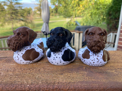 GWP German Wire-haired Pointer Duck Miniature Figurine For Jeep Wrangler Dashboard
