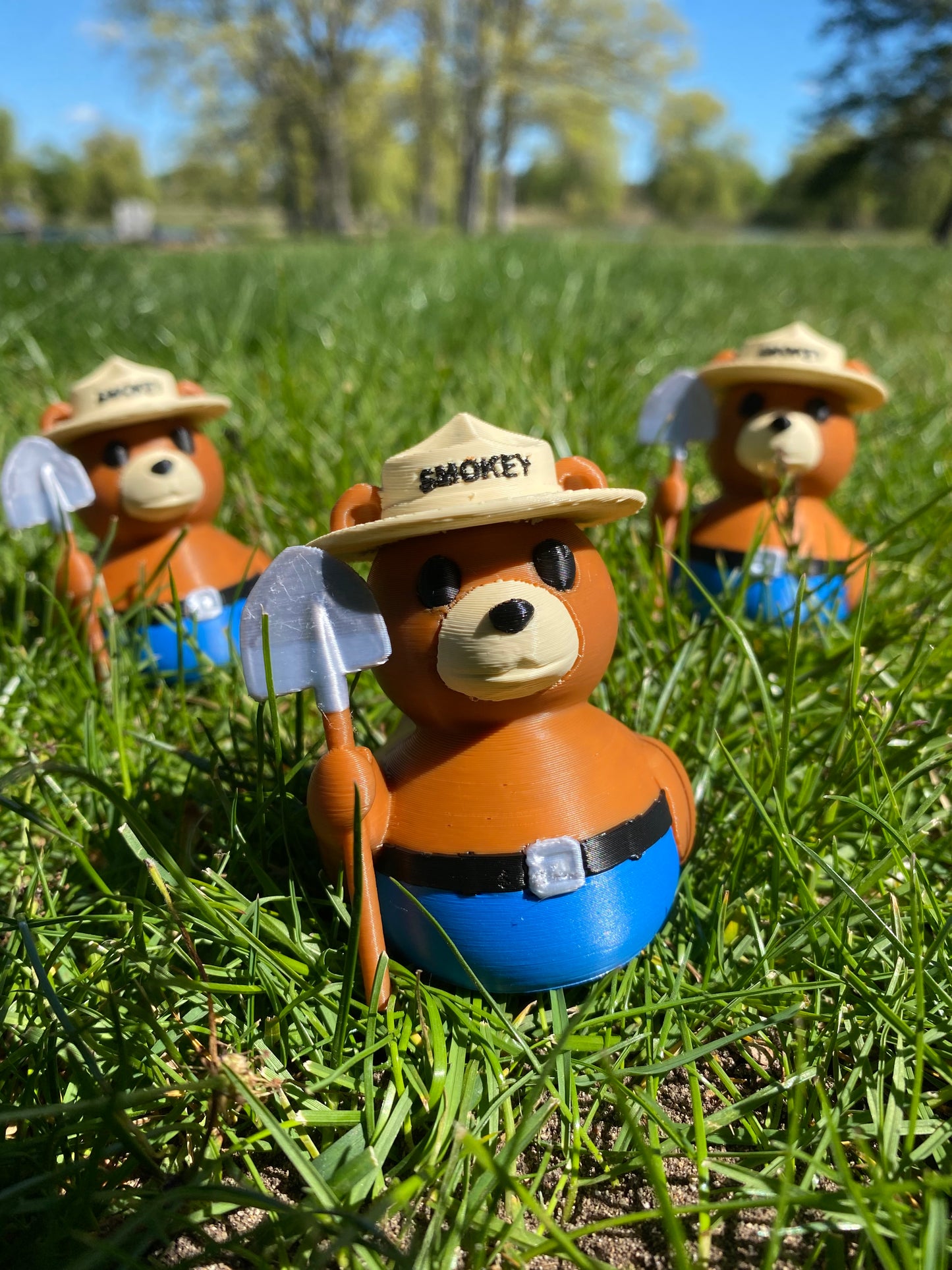 Smokey Bear Duck Miniature Figurine For Jeep Wrangler Dashboard 3D Printed