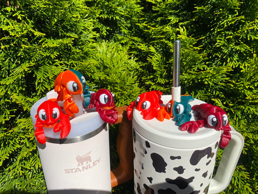 Lobster Straw Topper/ Charm for Stanely Tumblers and other 9.5mm Straws