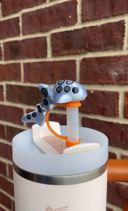 Leopard Shark Straw Topper/ Charm for Stanely Tumblers and other 9.5mm Straws