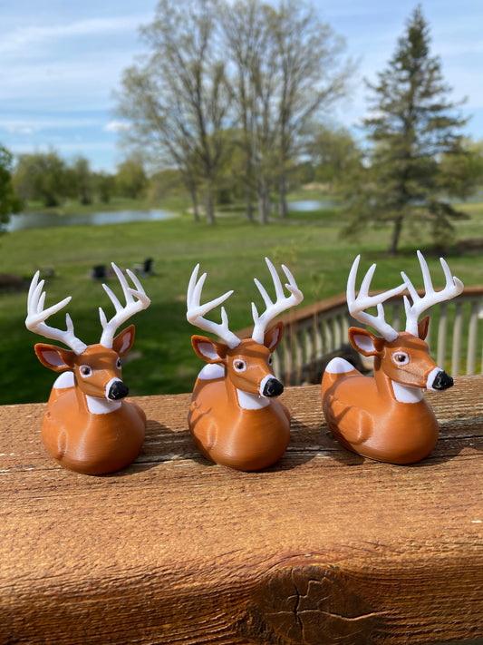 Whitetail Deer Buck Duck Miniature Figurine For Jeep Wrangler Dashboard