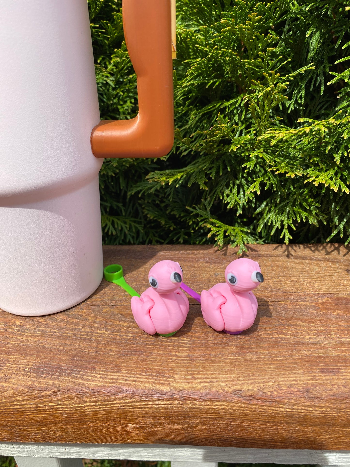 Flamingo Straw Topper/ Charm for Stanely Tumblers and other 9.5mm Straws