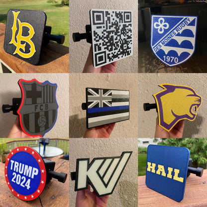 Custom 3D Printed Hitch Receiver Covers For 2in and 1.25in Receivers Trucks, Sedans, SUVs