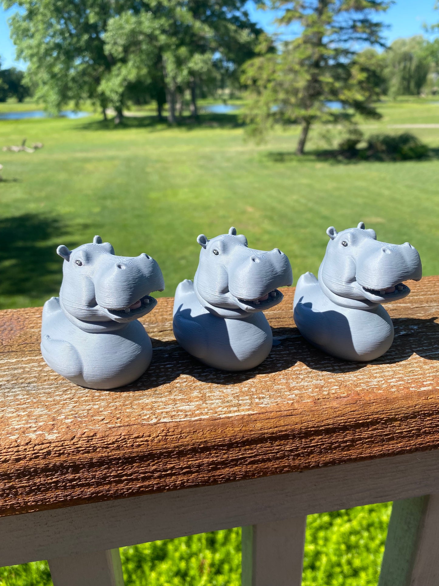 Hippo Duck Miniature Figurine For Jeep Wrangler Dashboard 3D Printed