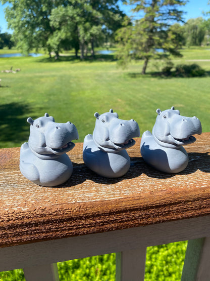 Hippo Duck Miniature Figurine For Jeep Wrangler Dashboard 3D Printed