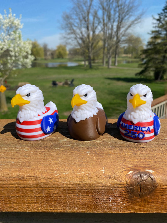 Patriotic Bald Eagle-America 250 Bald Eagle Duck Miniature Figurine For Jeep Wrangler Dashboard