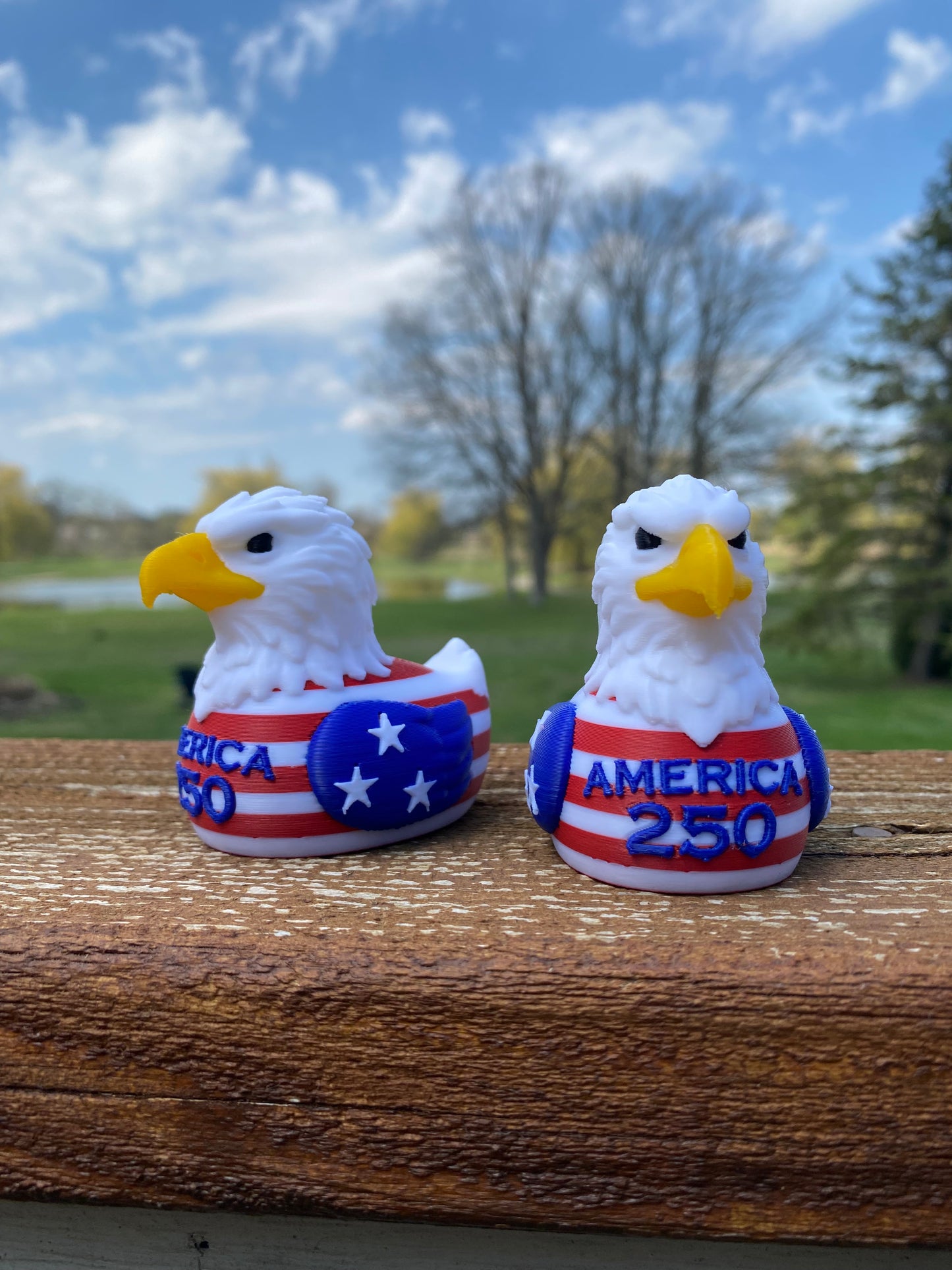 Patriotic Bald Eagle-America 250 Bald Eagle Duck Miniature Figurine For Jeep Wrangler Dashboard