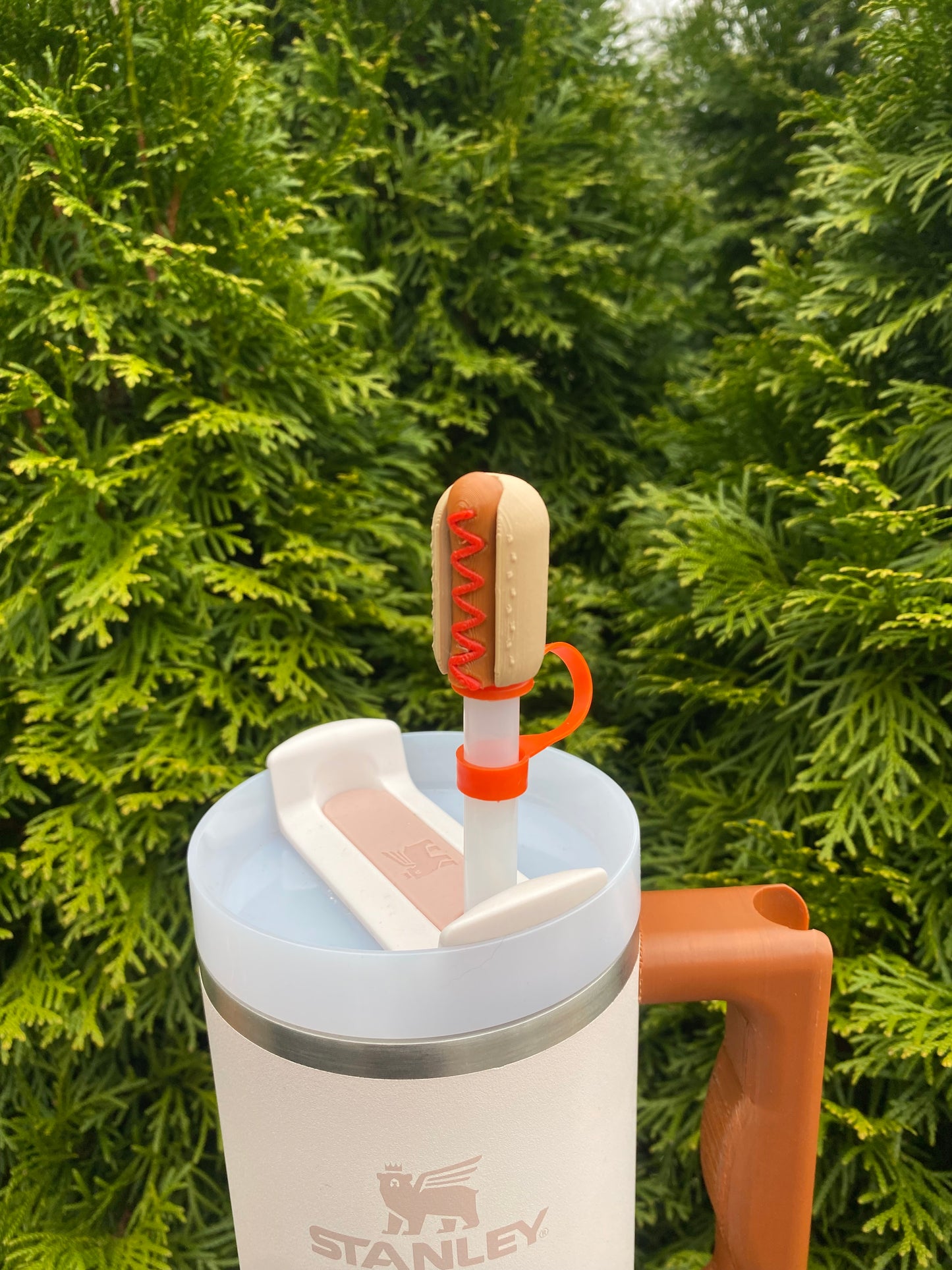 Hot Dog Coney Dog Straw Topper/ Charm for Stanely Tumblers and other 9.5mm Straws