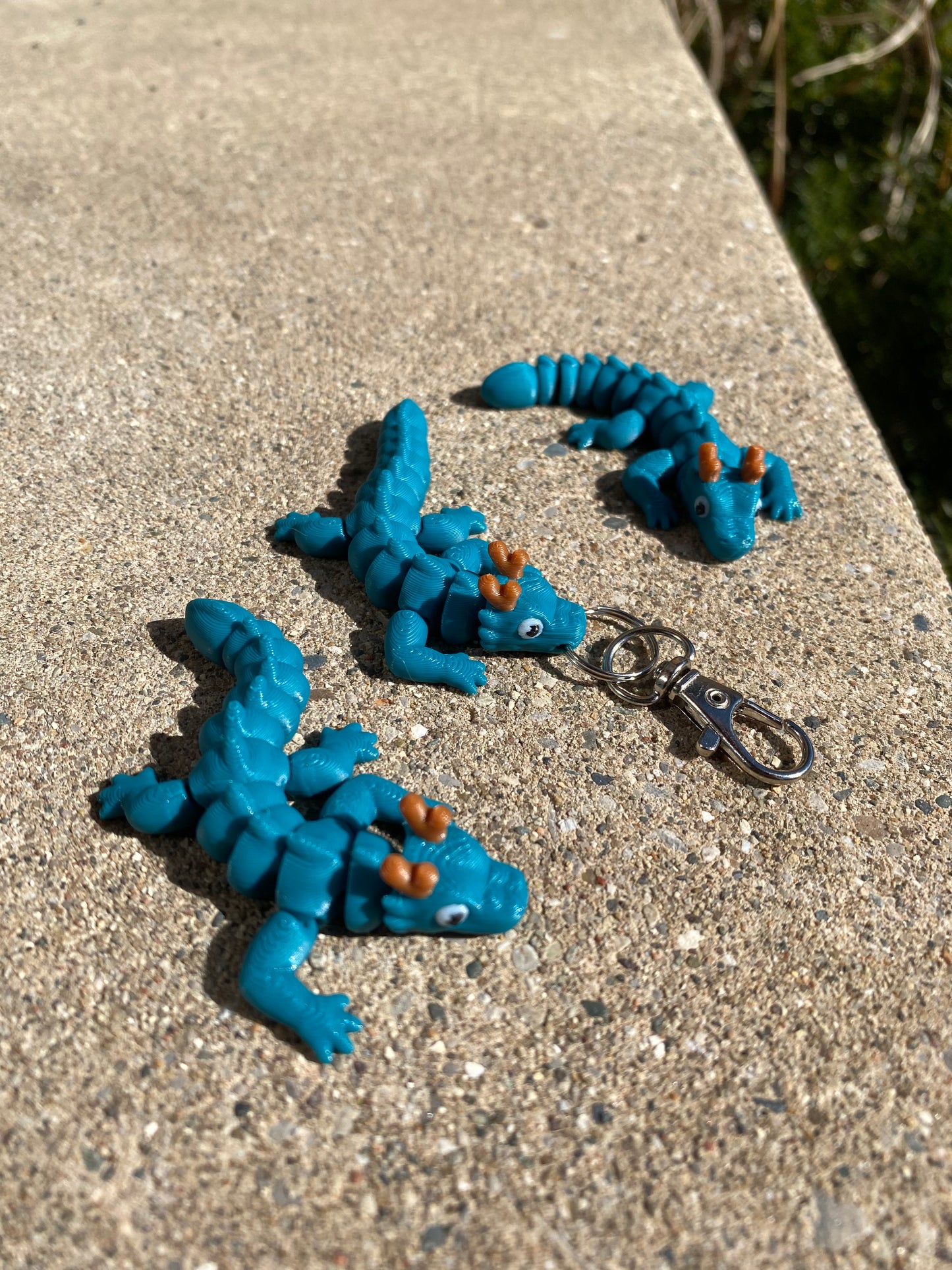 Little Flexi Articulated Dragon Fidget Toys and Keychains