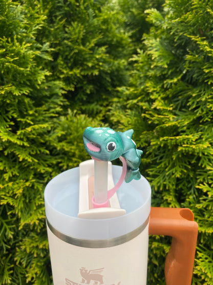 Whale Shark Straw Topper/ Charm for Stanely Tumblers and other 9.5mm Straws