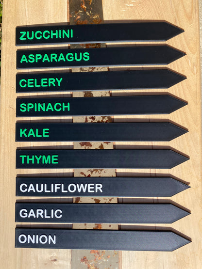 Garden Plant Markers / Stake Packs - Herb Garden Markers - 38 Vegetables, Herbs, And Fruits To Choose From