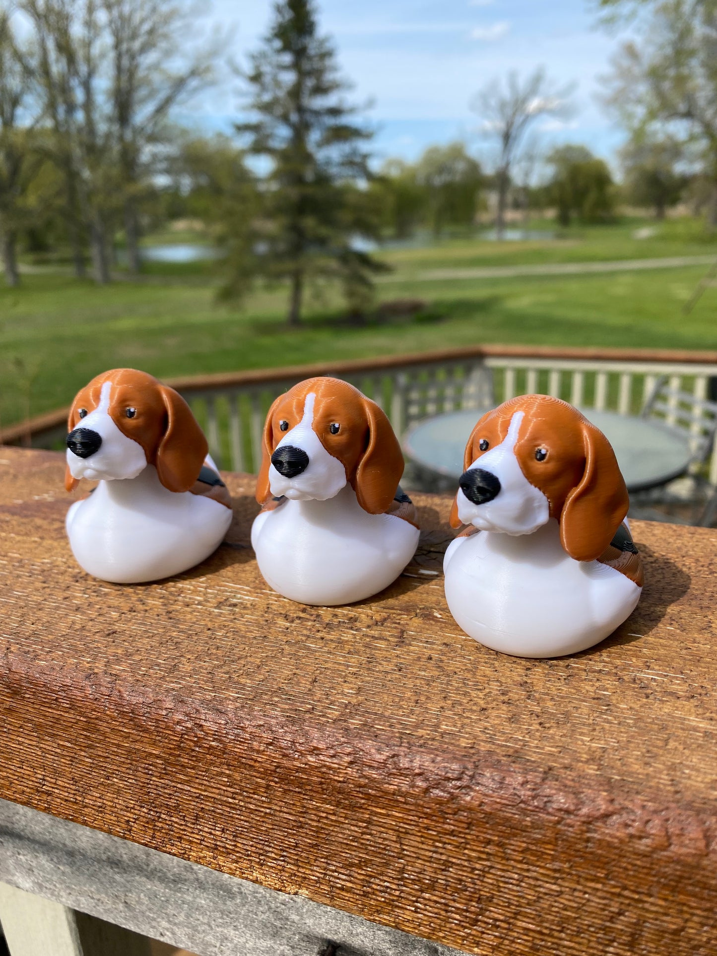 Beagle Duck Miniature Figurine For Jeep Wrangler Dashboard
