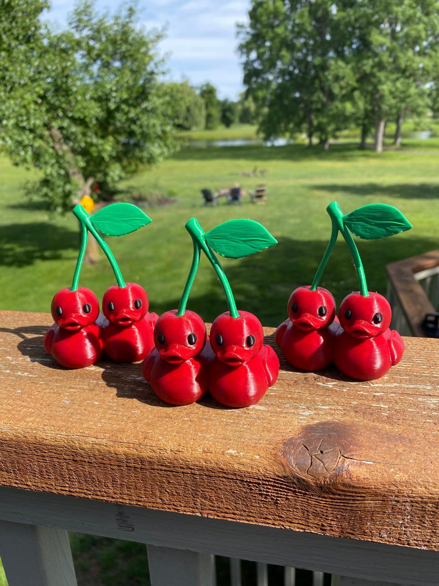 Cherry Duck Miniature Figurine For Jeep Wrangler Dashboard 3D Printed