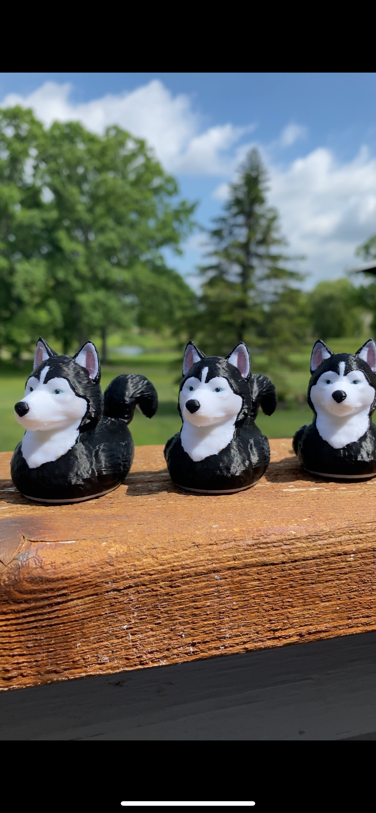 Husky Duck Miniature Figurine For Jeep Wrangler Dashboard 3D Printed