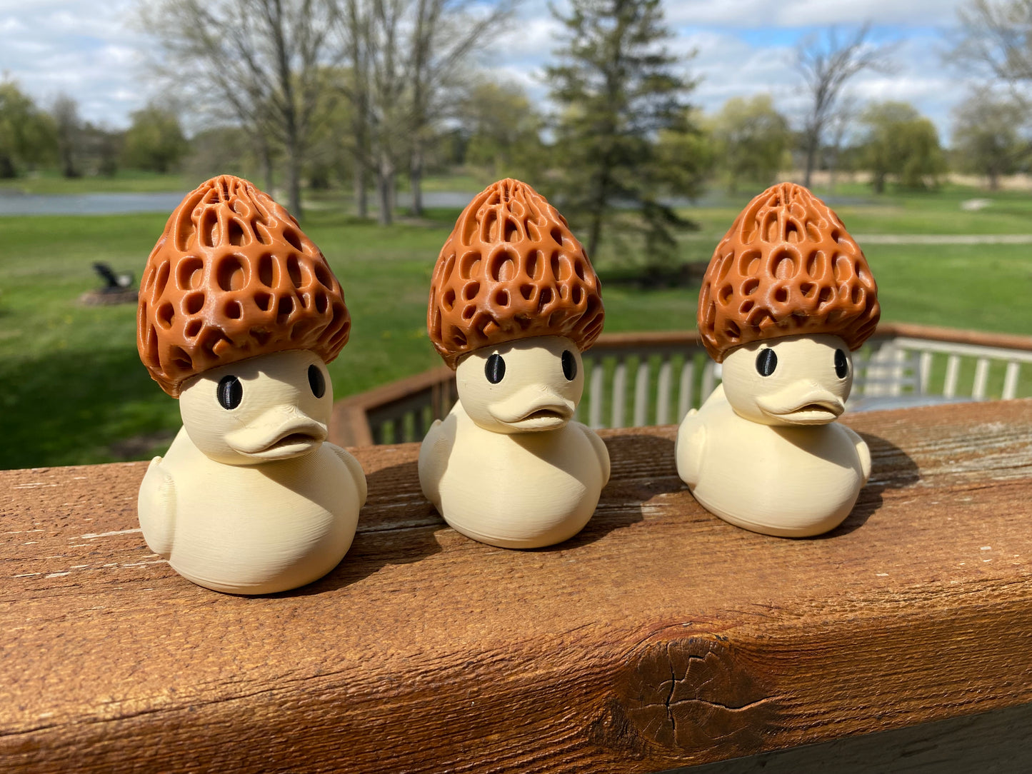 Morel Mushroom Duck Miniature Figurine For Jeep Wrangler Dashboard