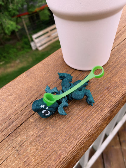 T-Rex Dinosaur Straw Topper/ Charms for Stanley Tumblers or other 9.5mm Straws